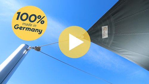 Video Sonnensegel elektrisch rollbar